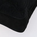 FENDI Spiral Pasta Shoulder Bag Suede Black Gold Auth 152232-12