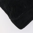 FENDI Spiral Pasta Shoulder Bag Suede Black Gold Auth 152232-13