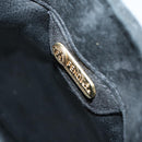 FENDI Spiral Pasta Shoulder Bag Suede Black Gold Auth 152232-14