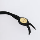 FENDI Spiral Pasta Shoulder Bag Suede Black Gold Auth 152232-18