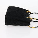 FENDI Spiral Pasta Shoulder Bag Suede Black Gold Auth 152232-4