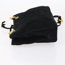 FENDI Spiral Pasta Shoulder Bag Suede Black Gold Auth 152232-5