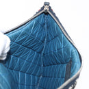 CHANEL COCO Mark Floral Clutch Bag Nylon Black Silver CC Auth 152233-17