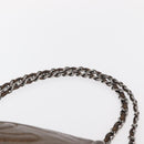CHANEL Chain Shoulder Bag Caviar Skin Brown Silver CC Auth 152234-8