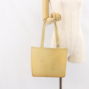 CHANEL Tote Bag Rubber Beige CC Auth 152235-20