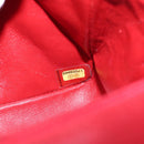 CHANEL Mini Materasse 17 Chain Shoulder Bag Lamb Skin Red Silver CC Auth 152236V-28