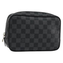 LOUIS VUITTON Damier Graphite Trousse Toilette PM Clutch Bag N47522 Auth 152238-1