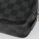 LOUIS VUITTON Damier Graphite Trousse Toilette PM Clutch Bag N47522 Auth 152238-15