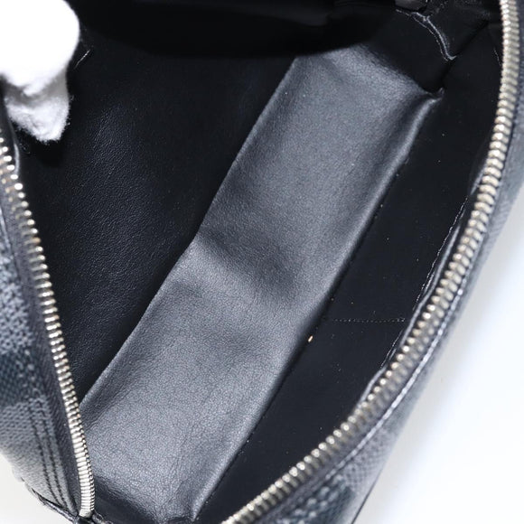 LOUIS VUITTON Damier Graphite Trousse Toilette PM Clutch Bag N47522 Auth 152238