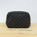 LOUIS VUITTON Damier Graphite Trousse Toilette PM Clutch Bag N47522 Auth 152238-12