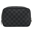 LOUIS VUITTON Damier Graphite Trousse Toilette PM Clutch Bag N47522 Auth 152238-2