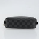 LOUIS VUITTON Damier Graphite Trousse Toilette PM Clutch Bag N47522 Auth 152238-6