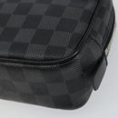 LOUIS VUITTON Damier Graphite Trousse Toilette PM Clutch Bag N47522 Auth 152238-7