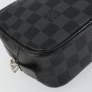 LOUIS VUITTON Damier Graphite Trousse Toilette PM Clutch Bag N47522 Auth 152238-14