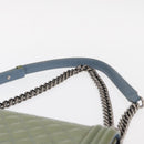 CHANEL Chain Boy Chanel Shoulder Bag Patent leather Green Blue CC Auth 152239-8