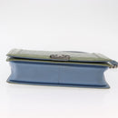 CHANEL Chain Boy Chanel Shoulder Bag Patent leather Green Blue CC Auth 152239-5