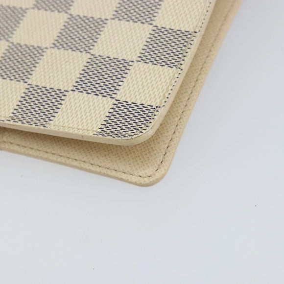 LOUIS VUITTON Damier Azur Agenda MM Day Planner Cover R20707 LV Auth 152240