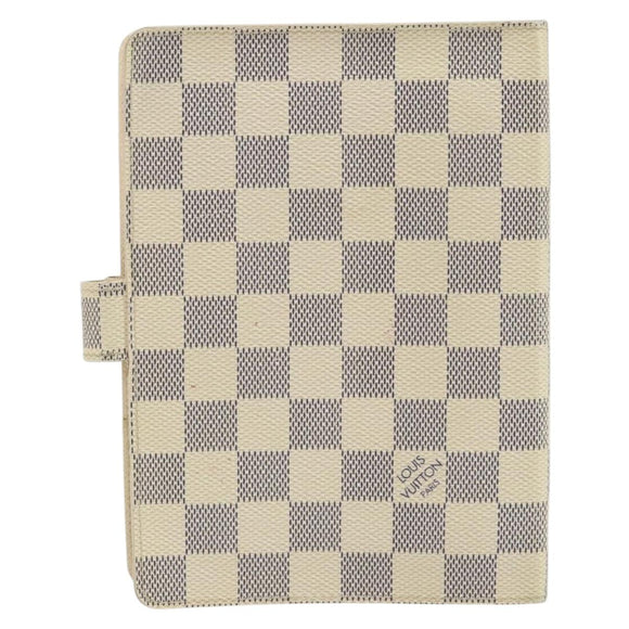 LOUIS VUITTON Damier Azur Agenda MM Day Planner Cover R20707 LV Auth 152240