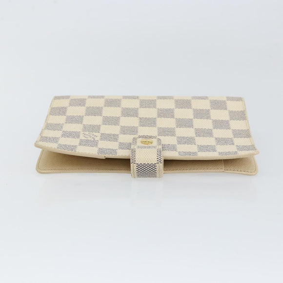 LOUIS VUITTON Damier Azur Agenda MM Day Planner Cover R20707 LV Auth 152240