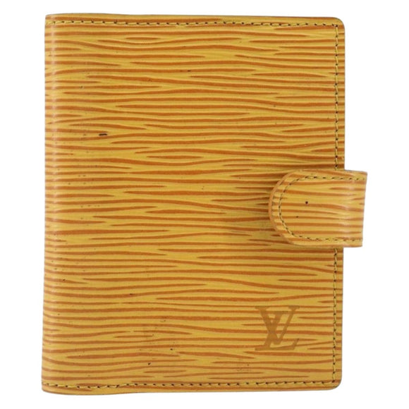 LOUIS VUITTON Epi Agenda Mini Day Planner Cover Yellow R20059 Auth 152242