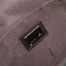 FENDI Zucchino Canvas Shoulder Bag Navy Silver Auth 152243-15