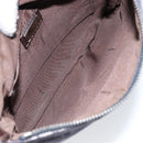 FENDI Zucchino Canvas Shoulder Bag Navy Silver Auth 152243-16