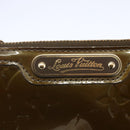 LOUIS VUITTON Monogram Vernis Pochette Cle NM Purse Beige M91763 Auth 152245-12