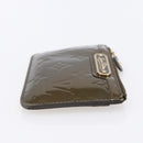 LOUIS VUITTON Monogram Vernis Pochette Cle NM Purse Beige M91763 Auth 152245-5