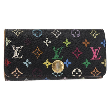 LOUIS VUITTON Monogram Multicolor Multicles 4 Key Case Black M93732 Auth 152246