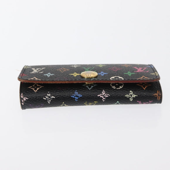 LOUIS VUITTON Monogram Multicolor Multicles 4 Key Case Black M93732 Auth 152246