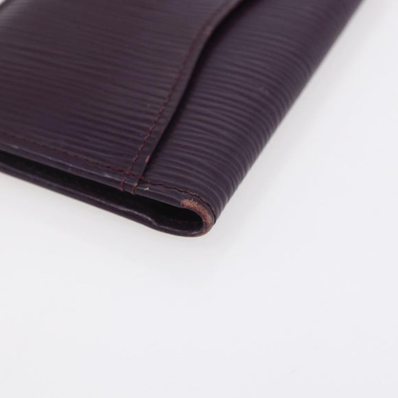 LOUIS VUITTON Epi Organizer De Poch Card Case Purple M6358K LV Auth 152248
