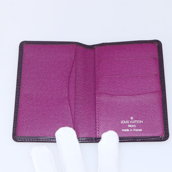 LOUIS VUITTON Epi Organizer De Poch Card Case Purple M6358K LV Auth 152248