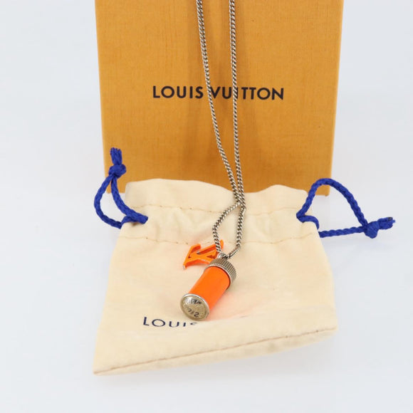LOUIS VUITTON Collier LV Frio Necklace metal Orange MP2142 LV Auth 152250