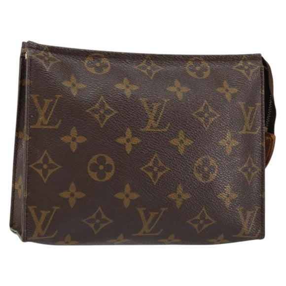 LOUIS VUITTON Monogram Poche Toilette 19 Pouch M47544 LV Auth 152251