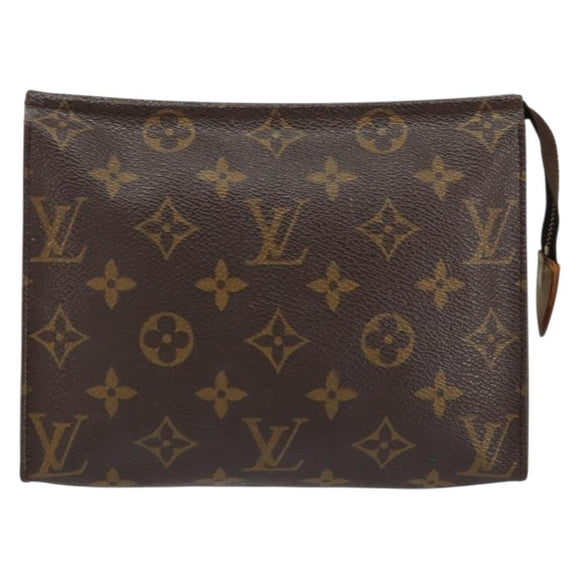 LOUIS VUITTON Monogram Poche Toilette 19 Pouch M47544 LV Auth 152251