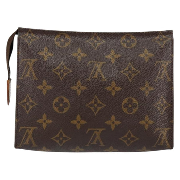 LOUIS VUITTON Monogram Poche Toilette 19 Pouch M47544 LV Auth 152251