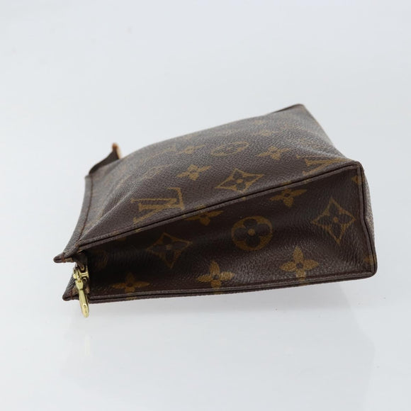 LOUIS VUITTON Monogram Poche Toilette 19 Pouch M47544 LV Auth 152251