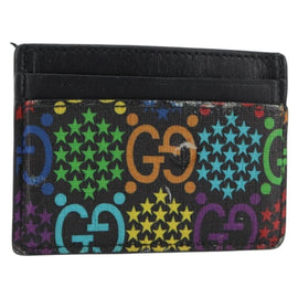 GUCCI GG Psychedelic Card Case Black 601098 Auth 152252