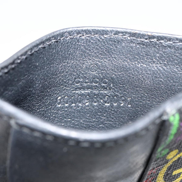 GUCCI GG Psychedelic Card Case Black 601098 Auth 152252