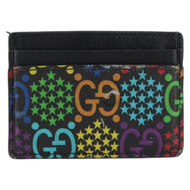 GUCCI GG Psychedelic Card Case Black 601098 Auth 152252 - 0