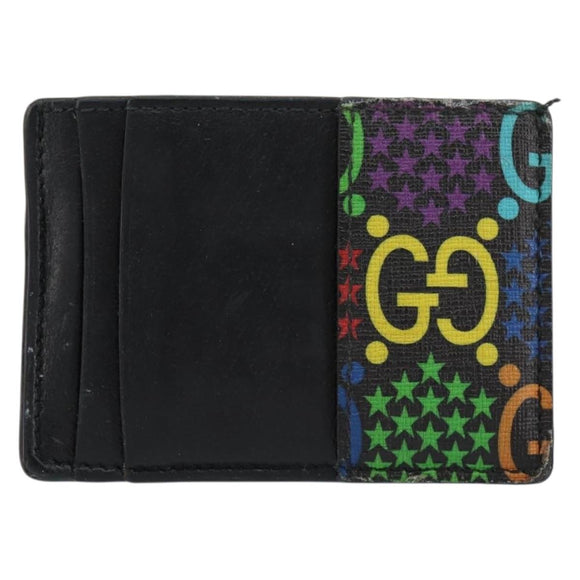 GUCCI GG Psychedelic Card Case Black 601098 Auth 152252
