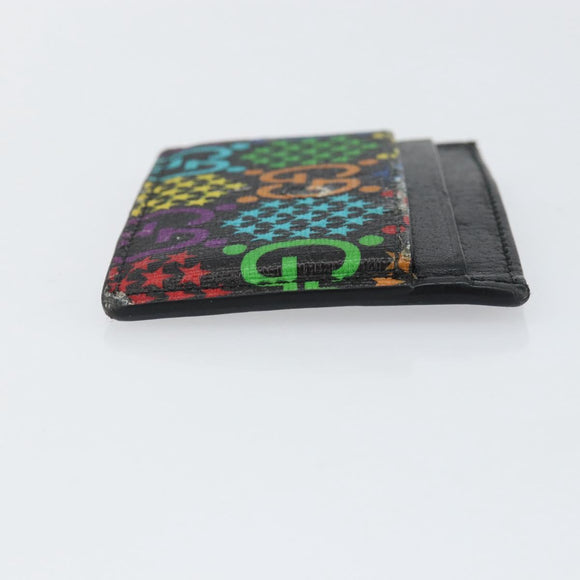 GUCCI GG Psychedelic Card Case Black 601098 Auth 152252