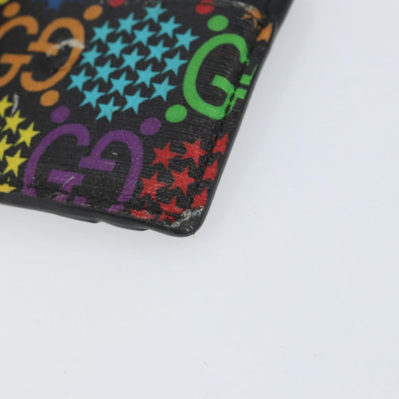 GUCCI GG Psychedelic Card Case Black 601098 Auth 152252
