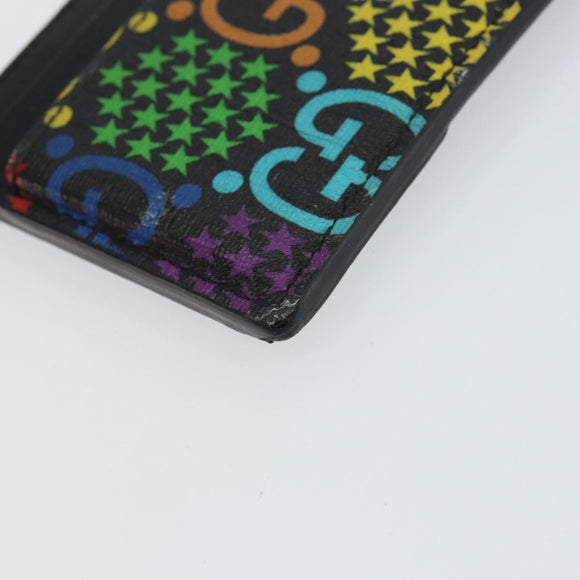 GUCCI GG Psychedelic Card Case Black 601098 Auth 152252