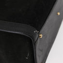 GUCCI Bamboo Hand Bag Suede Leather Black Gold 002 1186 0260 Auth 152254-9