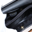 GUCCI Bamboo Hand Bag Suede Leather Black Gold 002 1186 0260 Auth 152254-10