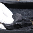 GUCCI Bamboo Hand Bag Suede Leather Black Gold 002 1186 0260 Auth 152254-12