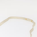 BALLY Quilted Hand Bag Leather Plastic 2way Cream Gold Auth 152255-10