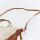 PRADA Hand Bag Nylon Enamel 2way White Silver Auth 152256-14