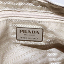 PRADA Hand Bag Nylon Enamel 2way White Silver Auth 152256-19
